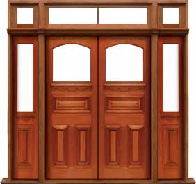edwardian: single door +  two sidelights
