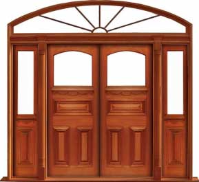 edwardian: single door +  two sidelights