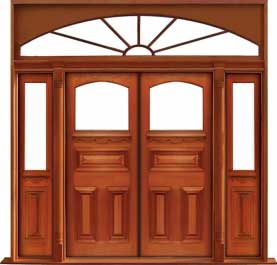 edwardian: single door +  two sidelights