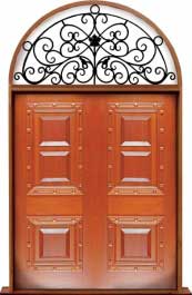 mediterranean: single door + sidelight on right