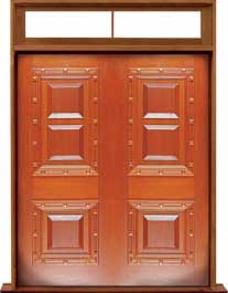 mediterranean: single door + sidelight on right