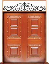 mediterranean: single door + sidelight on right