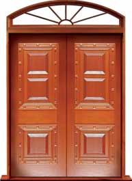 mediterranean: single door + sidelight on right