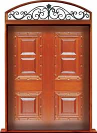 mediterranean: single door + sidelight on right
