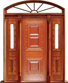 mediterranean: single door + sidelight on right