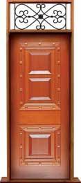 mediterranean: single door + sidelight on right