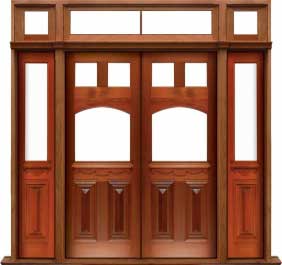 queen anne: single door + sidelight on right