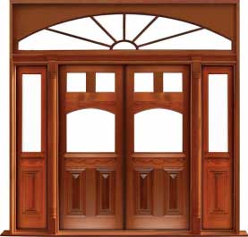 queen anne: single door + sidelight on right