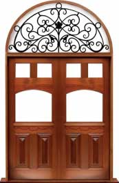 queen anne: single door + sidelight on right