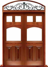 queen anne: single door + sidelight on right