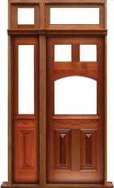 queen anne: single door + sidelight on right